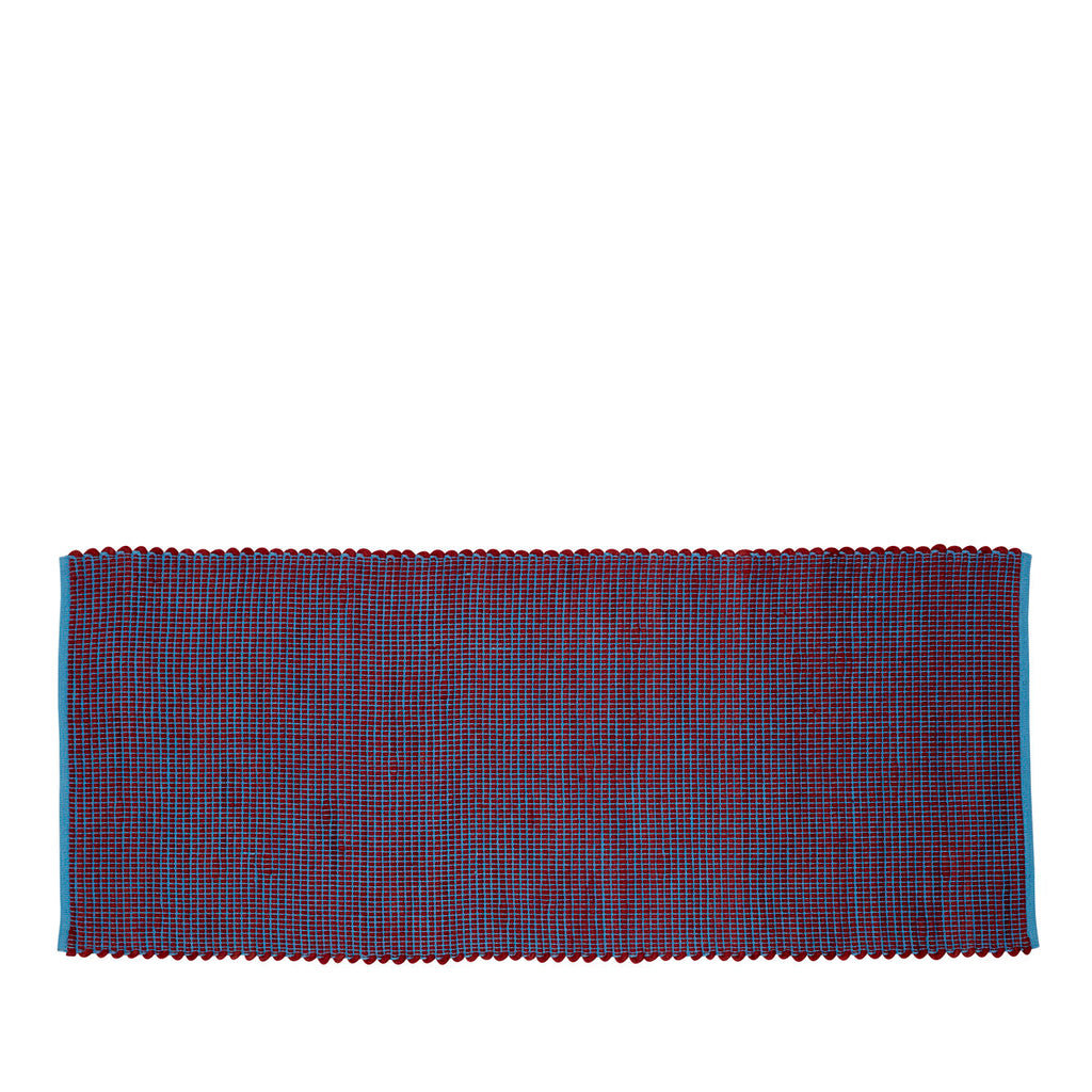 HUBSCH - Kawa tapijt/loper - Burgundy/blauw