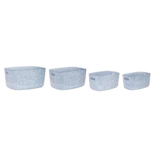 HUBSCH - Mellow vilten manden set - Blauw (set van 4)